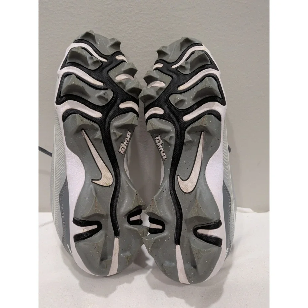 Nike Alpha Huarache Keystone 4 Baseball Cleats Gray White DJ6524-012 Sz 5Y